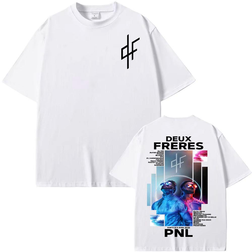 French Rapper Graphic T-shirt From Le Monde Chio PNL Men's and Women's Album Punk High-quality Cotton Top From Hip Hop Harajuku