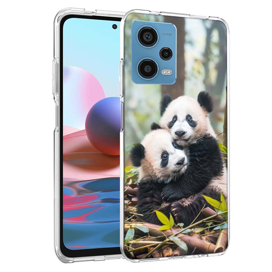 

Panda Baby, Giant Panda Family Phone Case For Redmi Note 13 12 14 15 Pro Plus 13R 11 11T 11E 11S 10 Pro 10S 9 9S Cover Cell Clea Redmi Note 13 4G