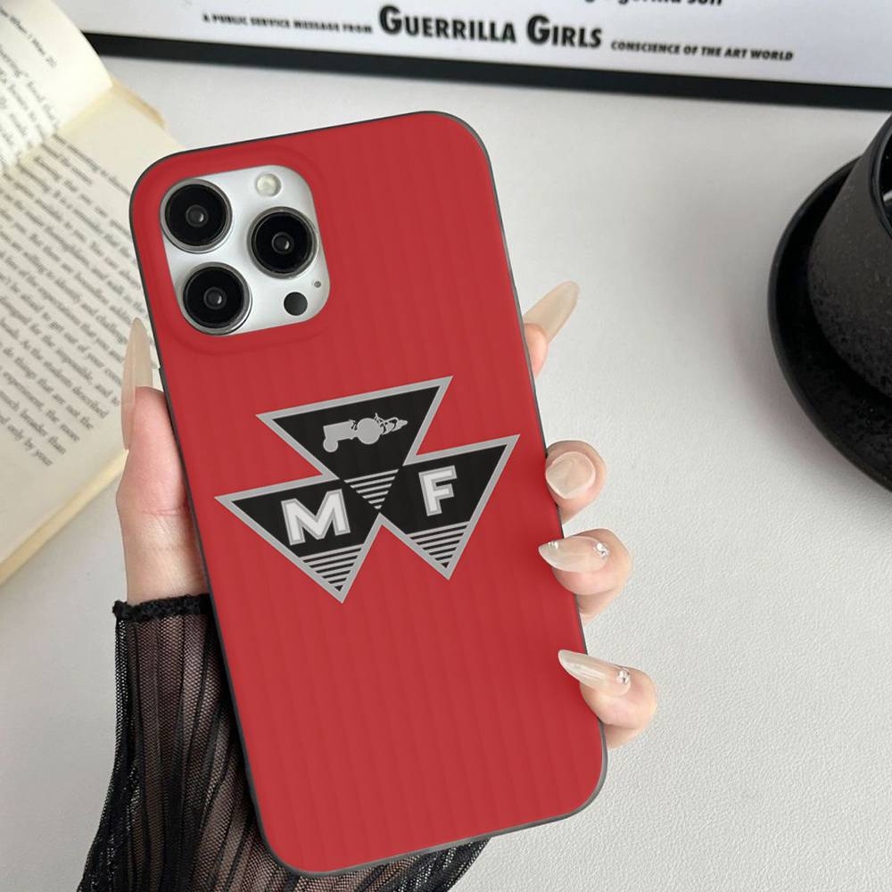 Massey Ferguson Phone Case Stripe Silicone For For IPhone 11 12 13 14 15 16 17 Plus Pro Max Cover