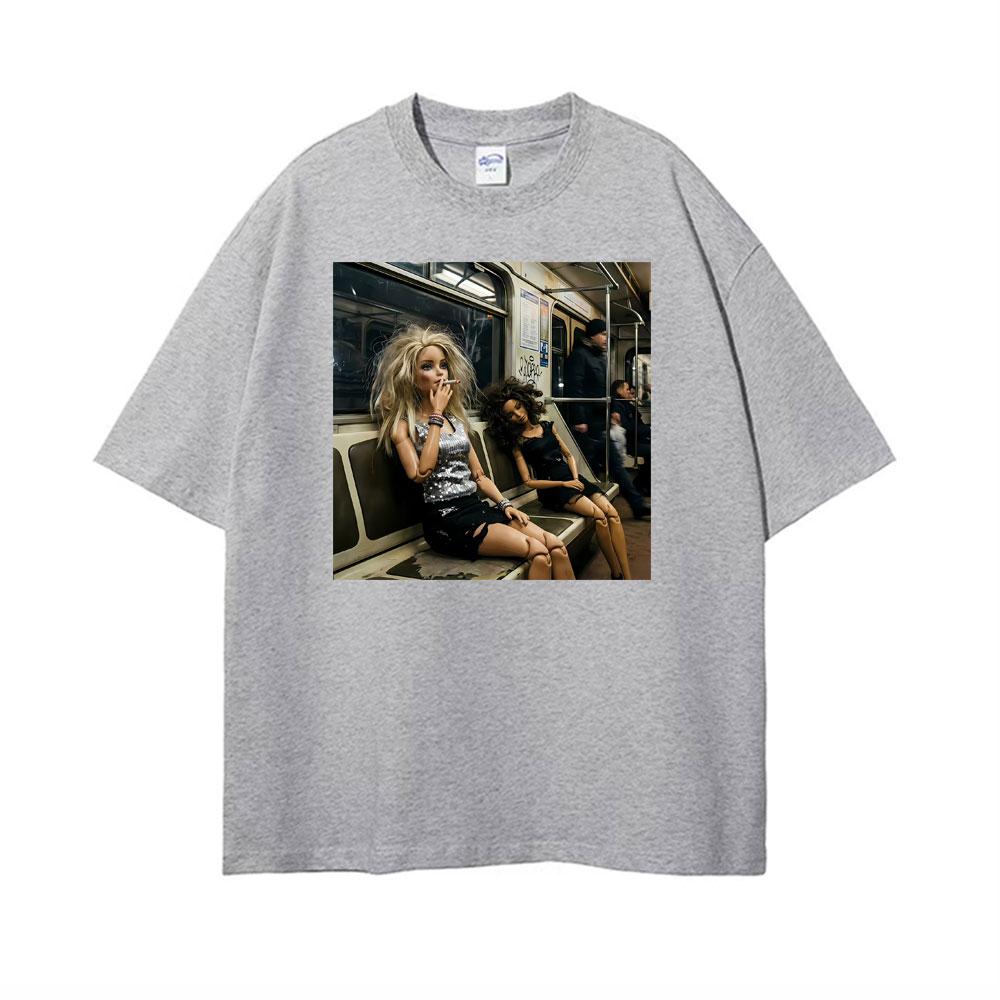 Doll Party Meme Graphic Meme T Shirts Unisex Women Short Sleeve Casual Gothic High Street Tshirt Fashion Retro 100 Cotton T Shirt