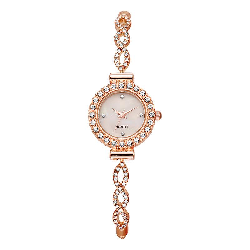 

Luxury Shiny Women Bracelet Watches Rose Gold Watch Fashion Ladies Elegant Quartz Diamond Wristwatch Female Reloj Mujer