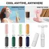 USB Rechargeable Handheld Mini Fan 3 Gears Pocket Silent Fan Folding Flashlight Fan  Summer Outdoor