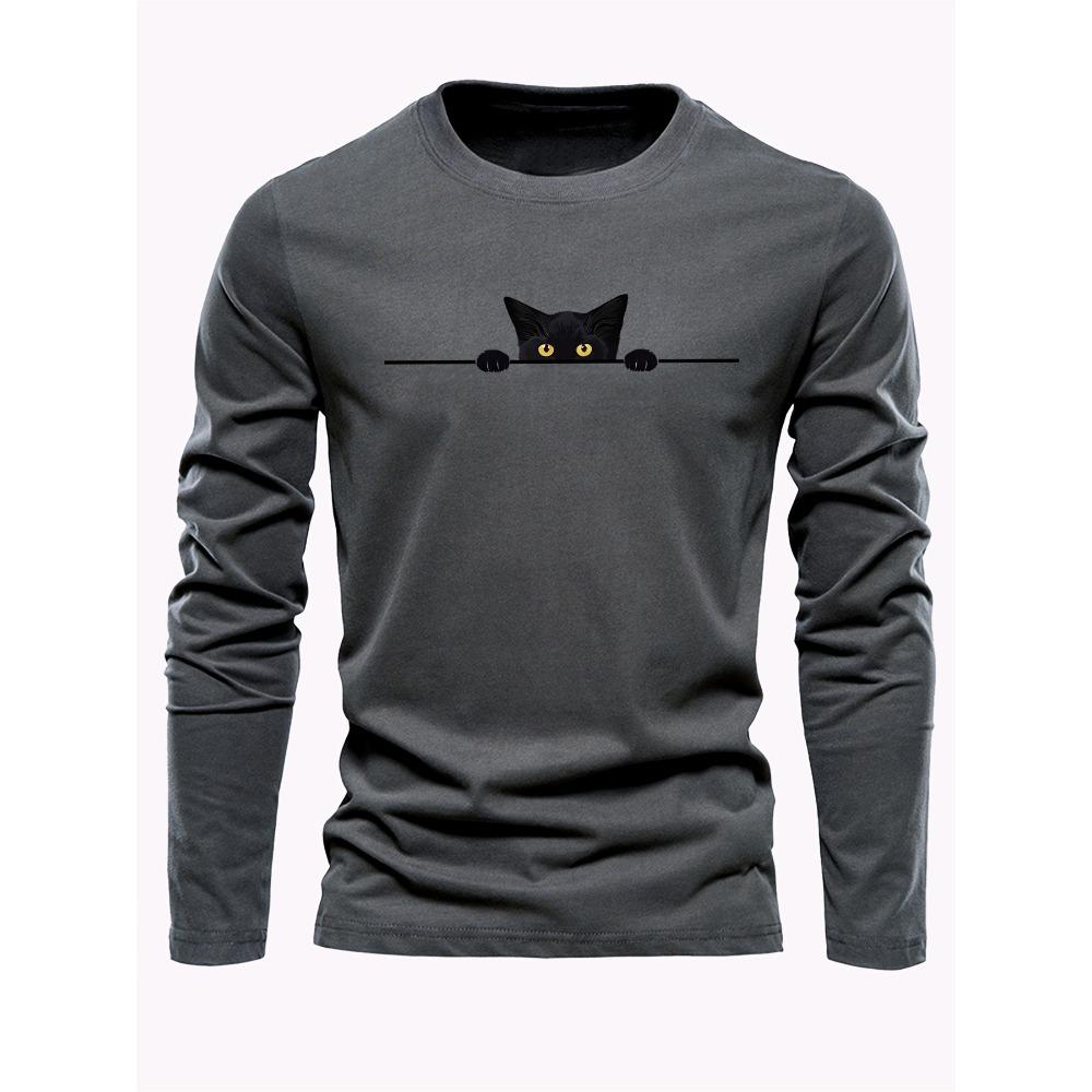 

Men s Comfortable Sports and Leisure New York City Letter Printed Round Neck Long Sleeved T-shirt Top XL