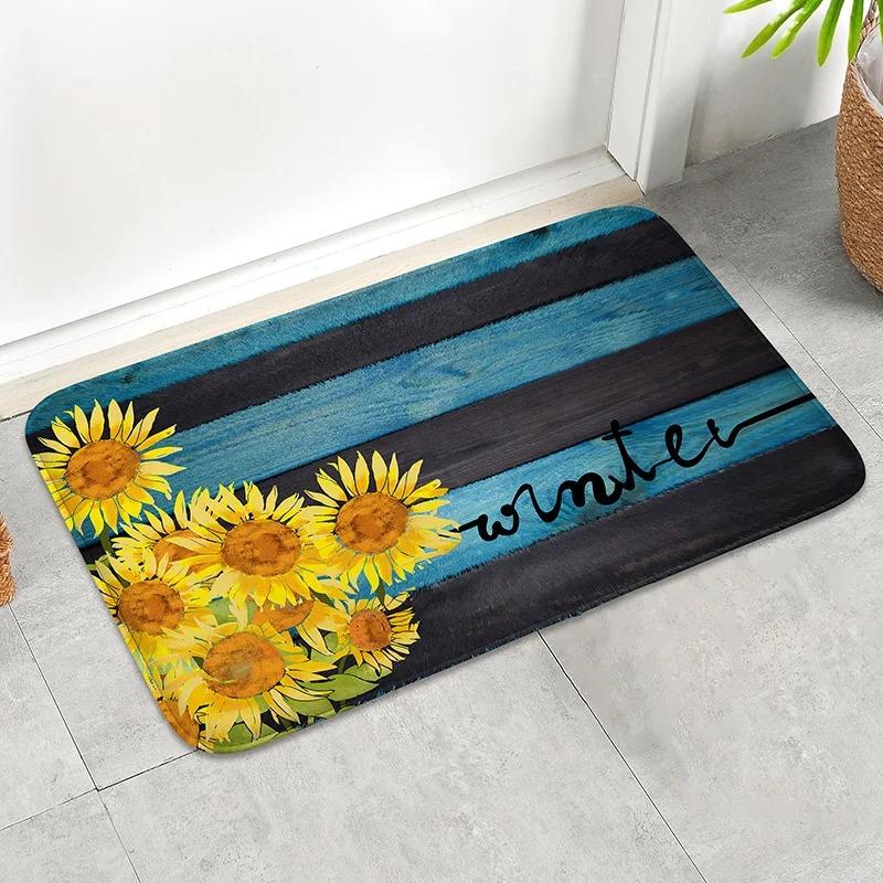 A Sunflower-patterned Doormat That Can Be Used As An Entrance Doormat Bedroom Doormat Living Room Floor Mat or Bathroom Mat