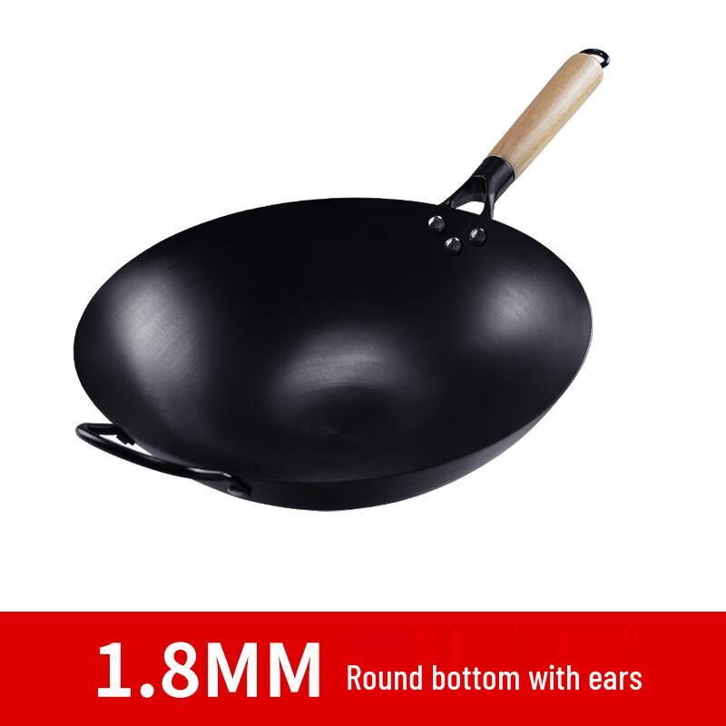 Толстостенный чугунный вок Hakka Xiang с нитрированным покрытием 32cm