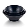 100% Matte Black Melamine Unbreakable Bowl Restaurant Japanese Ramen Salad Oval Bowls 6 7 8 Inch
