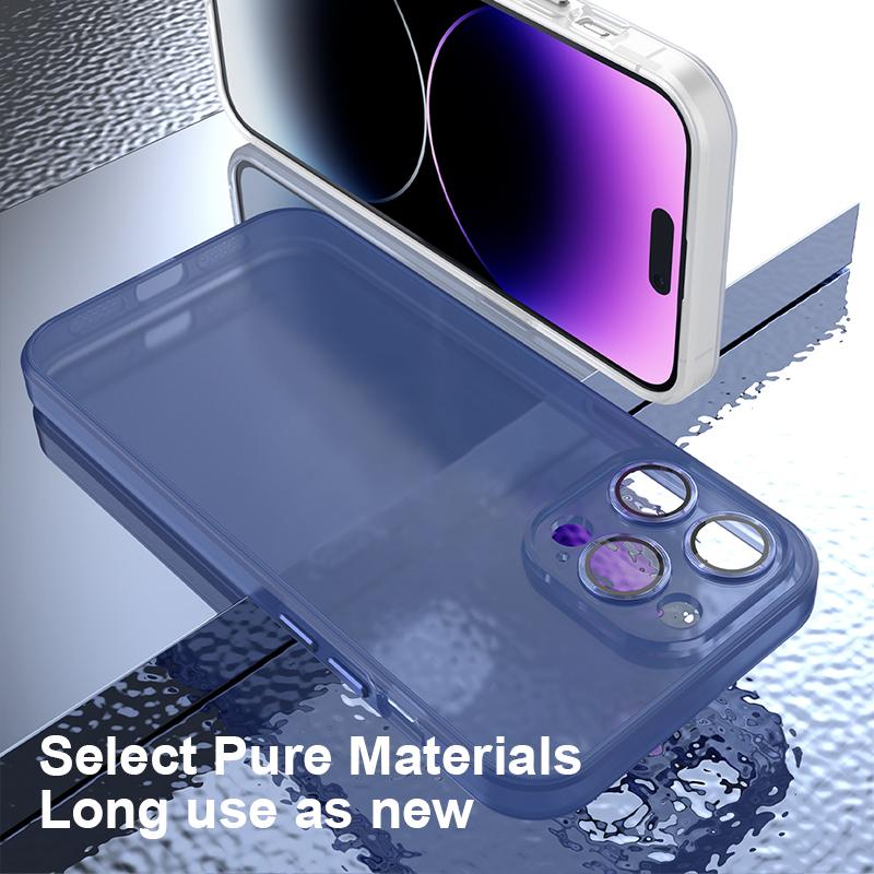 For iPhone 15  14 13 12 Case 15 Pro Max 14 Pro 14 Plus Case Black Frosted Matte Translucent Shockproof Case for iPhone 13 14 Pro Max Case