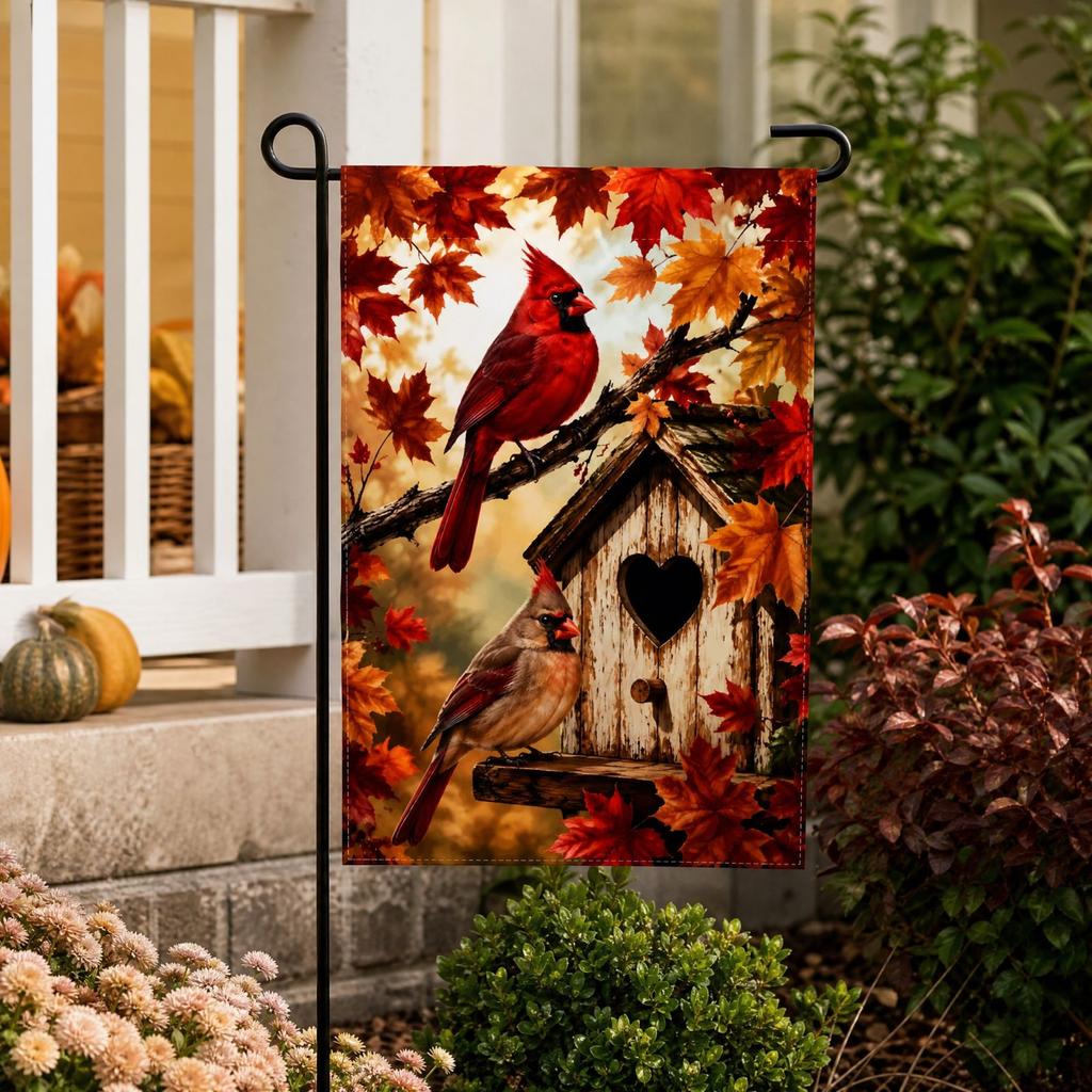 Holiday Garden Yard Flag, Single-Sided Hanging for Outdoor Patio and Decor
