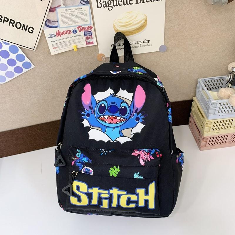 Stitch Letter Cute Angel Cartoon Pattern Children Backpack For Use School