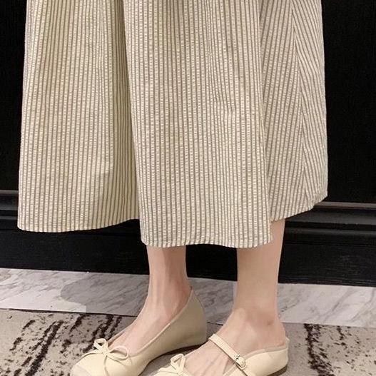 Fashion Shoes Increased Internal Mules For Women 2025 Ladies' Slippers Cover Toe Butterfly-Knot Silver Mary Janes Butterfly-knot