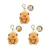 Keychain Pendant Plush Hamster Fruit Portable Compact Keychain Smooth Texture Backpack Design Key Chain