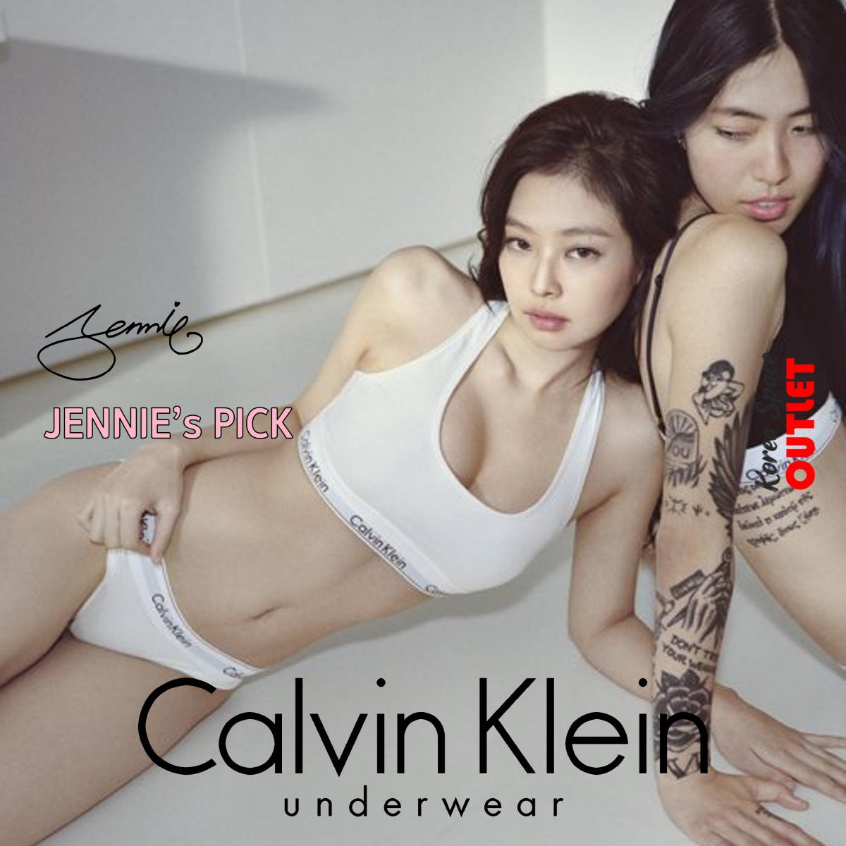 

[BLACKPINK] BLACKPINK Jennie s Pick, женский бюстгальтер без косточек из современного хлопка AF M белый