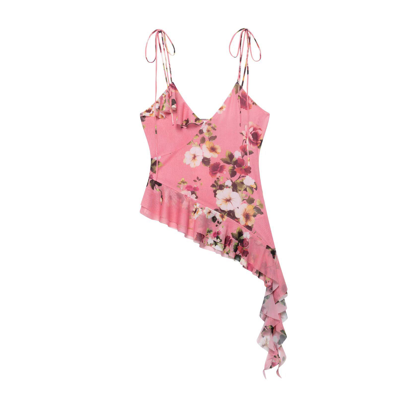 

2025 Модный уличный стиль Комплект майки и миди-юбки с высокой талией с шелкографическим принтом Large