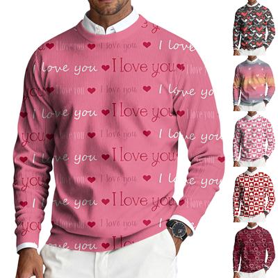 Herren Rundhals Langarm Rippstrick Pullover