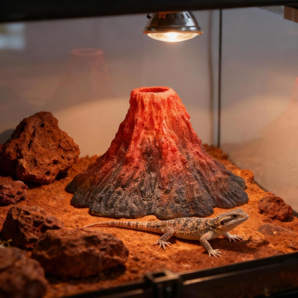 Wulkan do akwarium Dekoracje żywiczne do akwarium Realistyczny krajobraz górski do akwarium dla ryb wodnych Bojownik Sum Koziorożek Krab błazenek