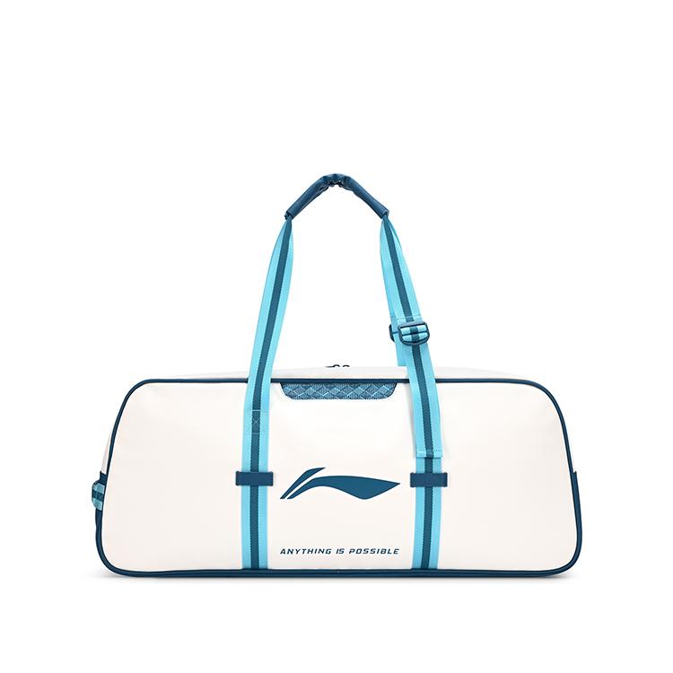 Li Ning Pu Handbag Regular Unisex White & Deep Sea Blue ABLW029-3