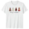 Merry And Bright Christmas Trees Holiday Unisexs TShirt Unisexs Graphic Tee