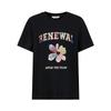 Women's Relaxed Embroidered Sequin Cotton T-Shirt