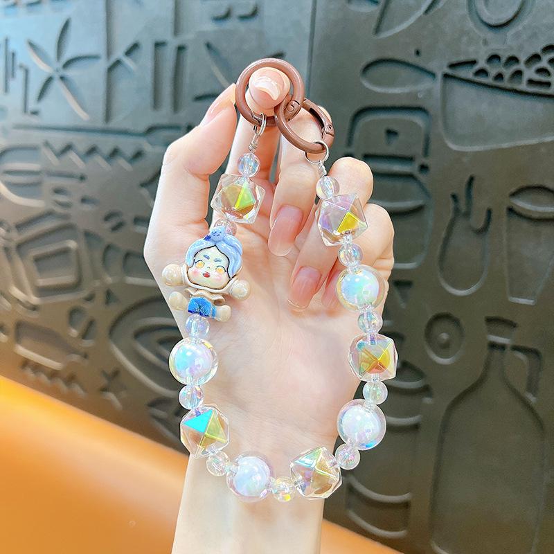 "Adorable Beaded Keychain for Girls - Perfect for Phones, Backpacks, and Car Keys - Charming Gift Idea"