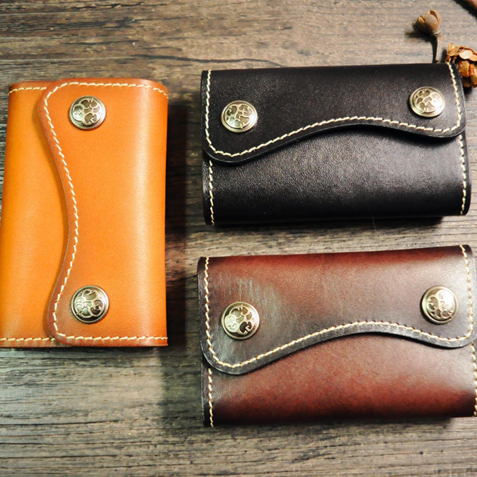 

Чехол для ключей, декоративный стильный чехол-органайзер премиум-класса из искусственной кожи чёрный