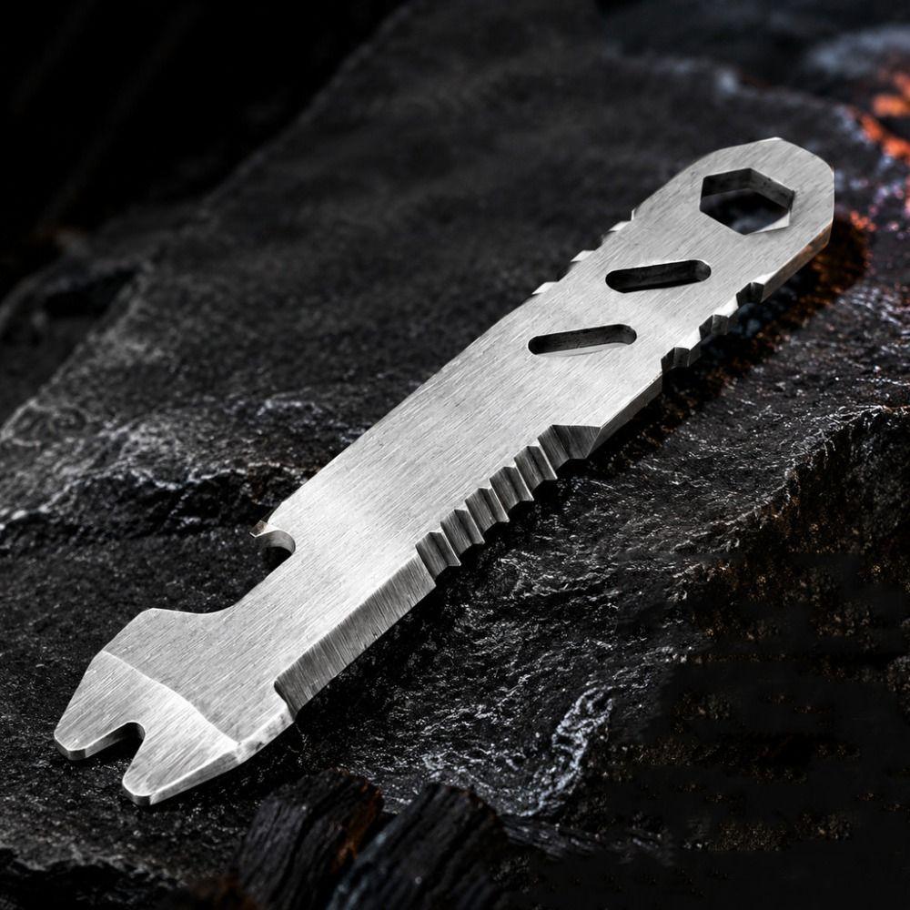 2PCS Stainless Steel EDC Wrench Multifunctional Bottle Opener Wrench Outdoor Gadgets  Bicycle Repair