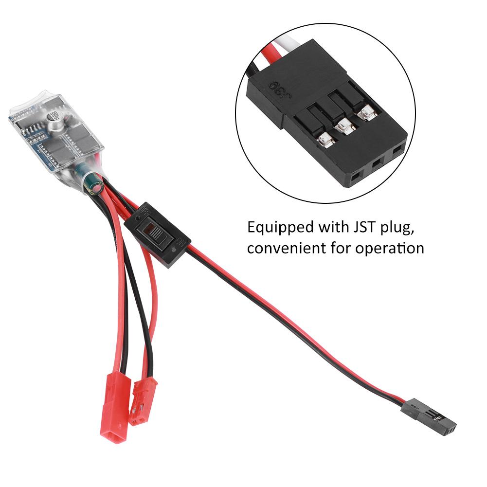 30A Two‑Way Brushed Electric Speed Controller ESC Fit for WPL C14 Celsius C24 Celsius B14 Celsius B24 Celsius B16 Celsius B36 RC Car(Black )