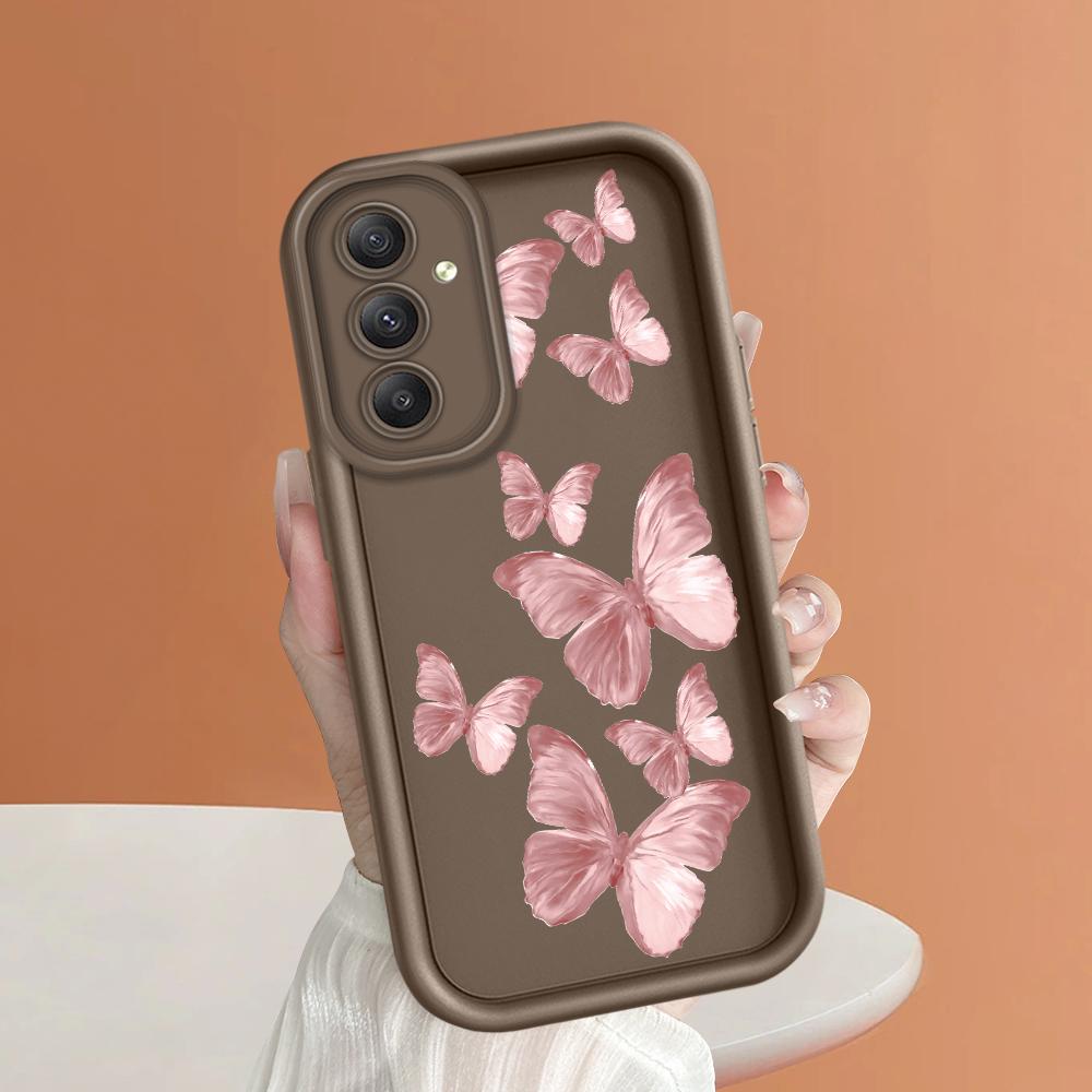 Soft Silicone Square Ladder Printing Pattern Phone Casing Full Cover Camera Shockproof Protection Rubber Case for Samsung