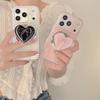 Simple Stripe Heart Magnetic Stand Case for iPhone 17/16 Pro Max/15/14