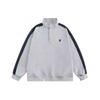 Spring/Autumn 2026 Japanese Style Patchwork Stand Collar Hoodie - Men's Trendy American Retro Casual Loose Pullover Top