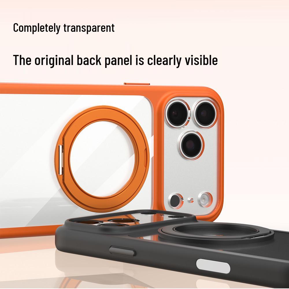 Compatible with Apple iPhone 17 Pro Max: Rotating Magnetic Phone Case, Anti-Yellowing, High-End Transparency for iPhone 16 & 15