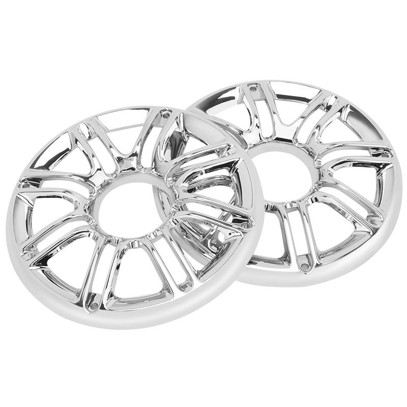 

1Pair Chrome Motorcycle 6 Speaker Grill Accent Trim Cover For Harley Touring Ultra Classic Electra Glide Road Glide 1998-2013