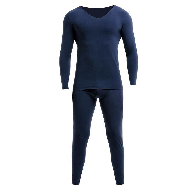Pánská bezešvá termoprádlová souprava: Zesílená sametová bavlněná základní vrstva pro podzim/zimu