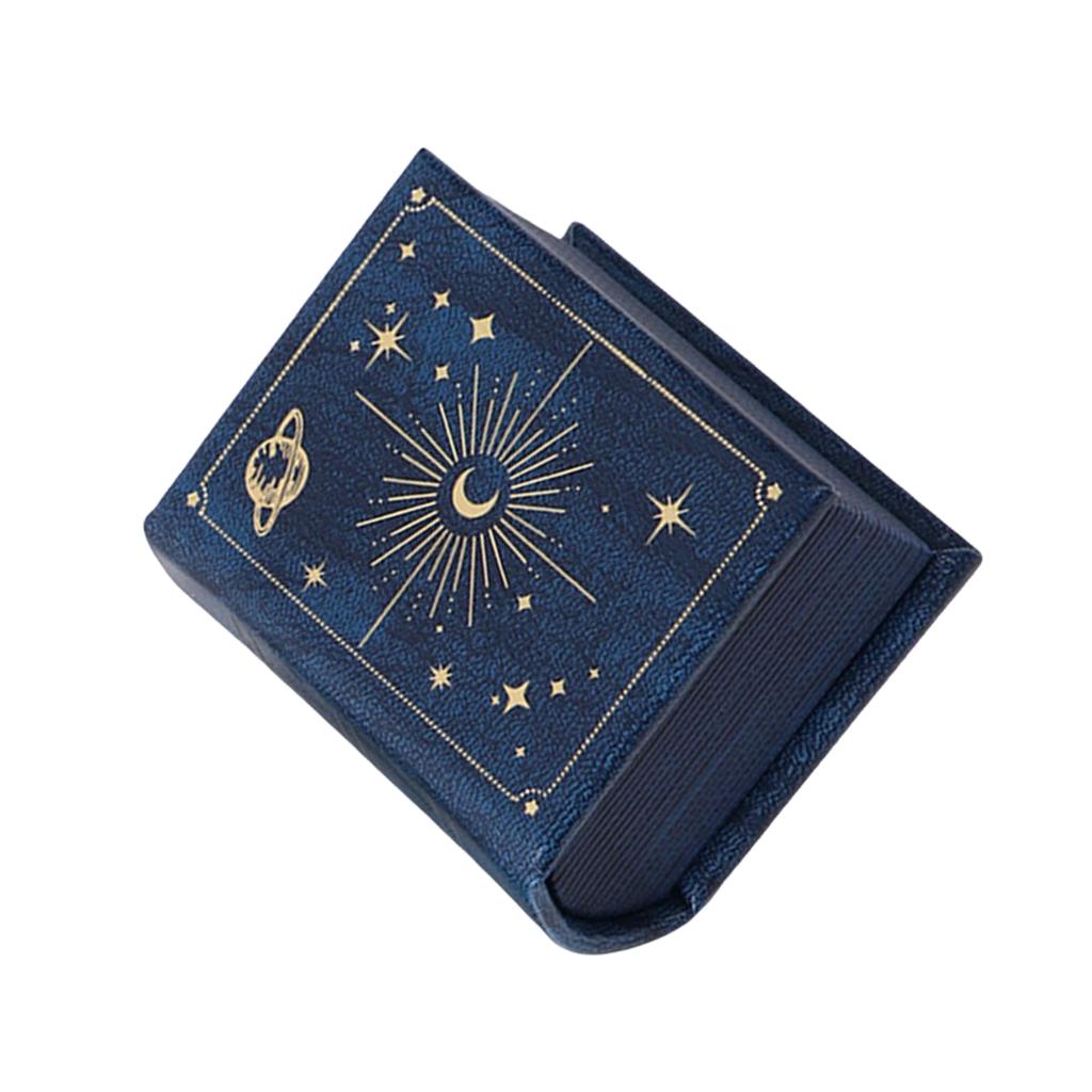 Elegant Vintage Book Style Ring Box With Magnetic Closure Stylish Container For Jewelry Storage And Gift Presentation