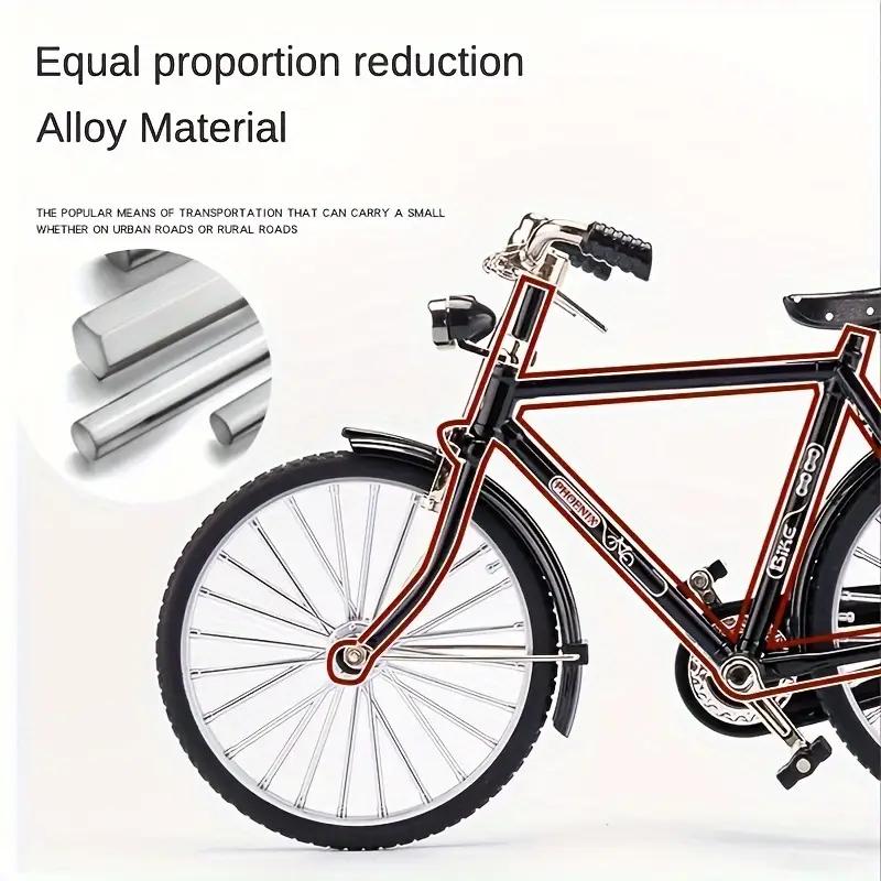 New 1/10 Miniature Alloy Model Bicycle Diecast Metal Bike Adult Simulation House Decor Fun Crafts Collection Ornaments Gifts