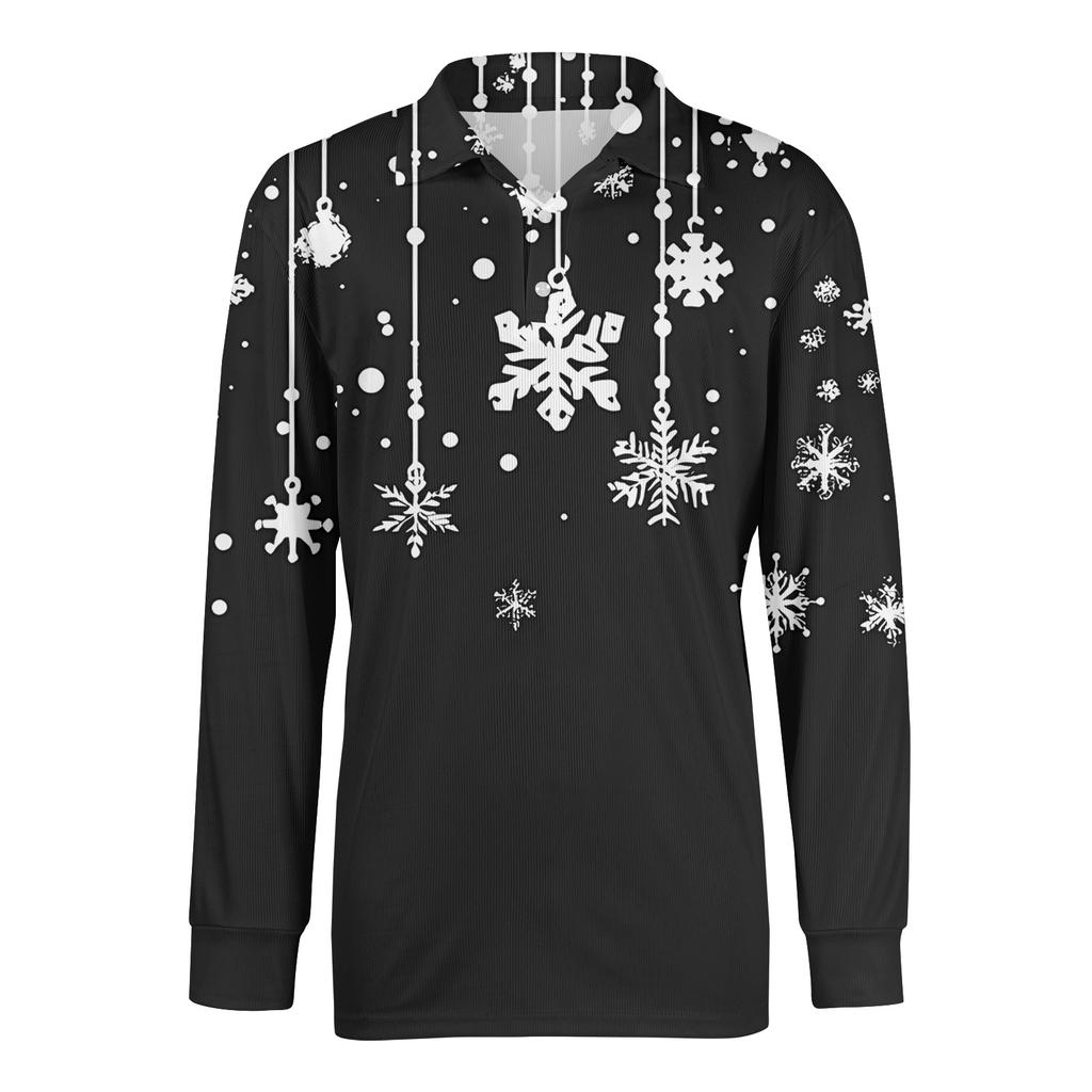Men's Casual Style Solid Color Loose  Shirt Long-sleeved Top