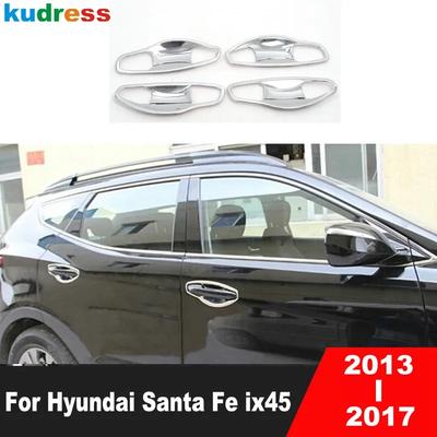 Deurhendelkom Afdekking Trim Voor Hyundai Santa Fe IX45 2013 2014 2015 2016 2017 Chroom Auto Zijhandvat Kom Dop Accessoires