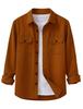 Men’s Cotton Blend Casual Full Sleeve Button-Down Shirt with Dual Flap Pockets Shirt