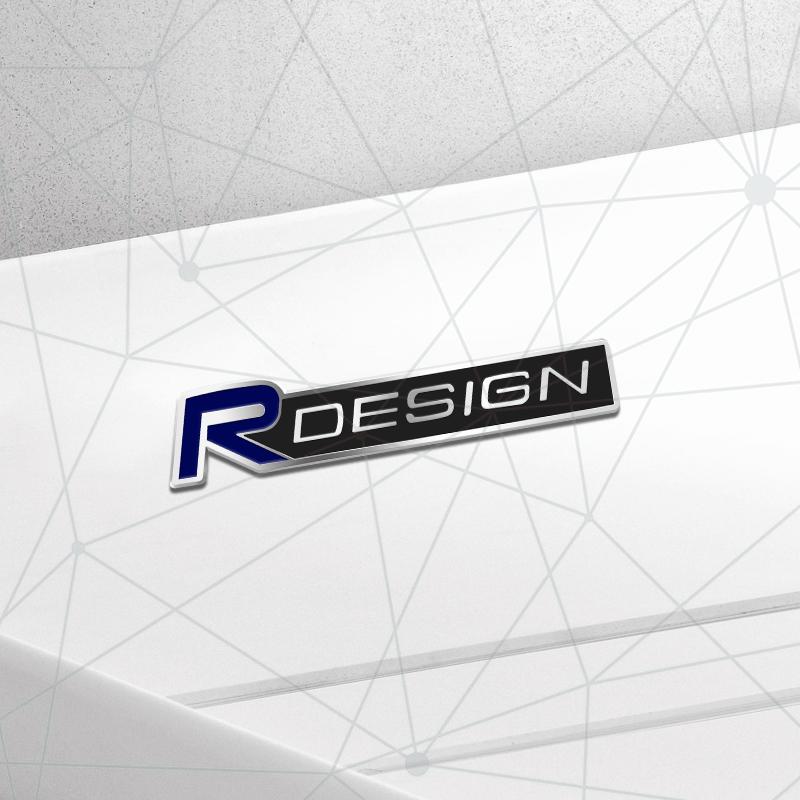 cpbkt6 3D Auto Metal R DESIGN Grille Badge Car Rear Trunk Emblem Sticker Decor For Volvo S60 V60 C30 XC90 XC60 XC40 V50 S90 V90 V70 S40