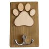 Unique Wooden Dog Paw Wall Hook Personalized Durable Dog Lead Holder Handmade Rustic Paw Print Hanger Indoor Decor