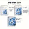 Custom Wolf Blanket Blue Rose Full Moon Night Forest Design Personalized Name Fleece Throw All Season Soft Warm Bedding Home