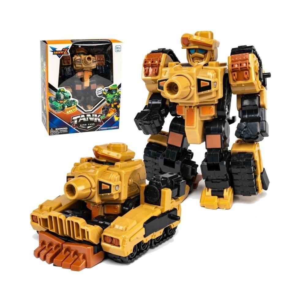 Transforming Car Robot Mech Action Figure Toy Cartoon Collectible With Puzzle Assembly Plastic Material