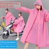 Long Raincoat for Women, Full-Body Storm-Proof, Summer Single-Person Cycling Outdoor Riding Cute Thickened Fashionable Transparent Rain Poncho