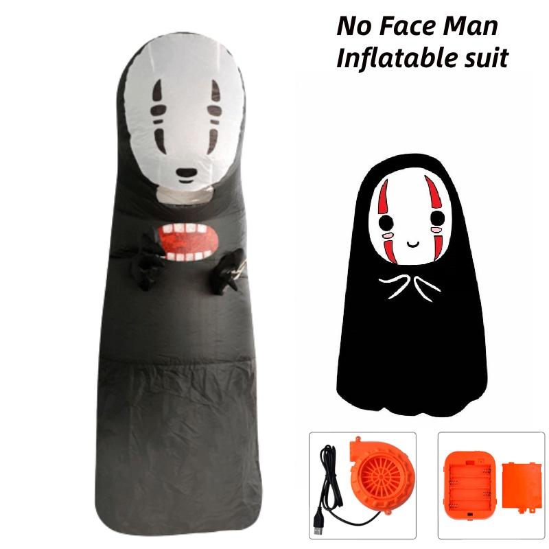 Spirited No Away Face Man Inflatable Costume Halloween Blow Up Fun Suit Cosplay