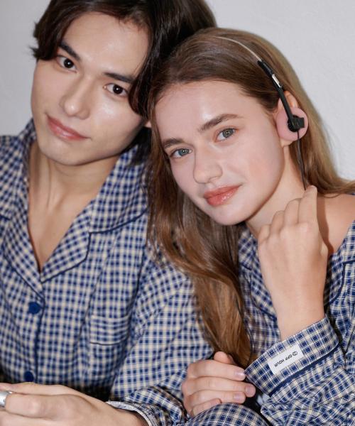 [OFF HOUR] Arden Peach Fluff Long Sleeve Pajama Set [Shipped from Korea] 100% Authentic