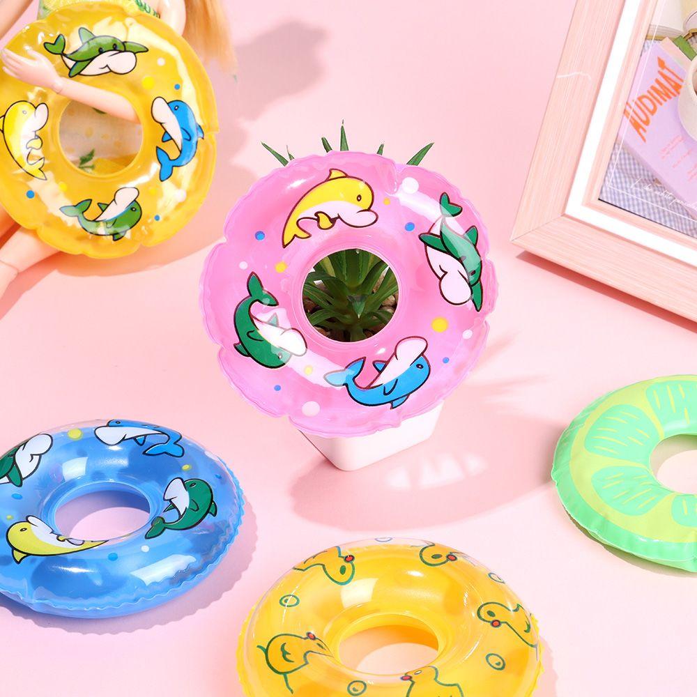 Dollhouse Accessories Play House Toy Lifebelt Cartoon Animal Miniature Swimming Ring Doll Lifebuoy
