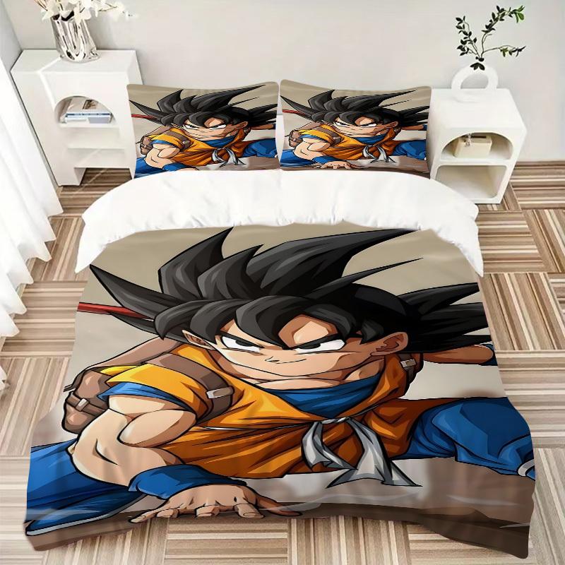 3pcs Saiyan, Warrior Bedding Set. Soft and Comfortable with No Core Included (1x Duvet Cover + 2x Pillow Covers) Yy251010117