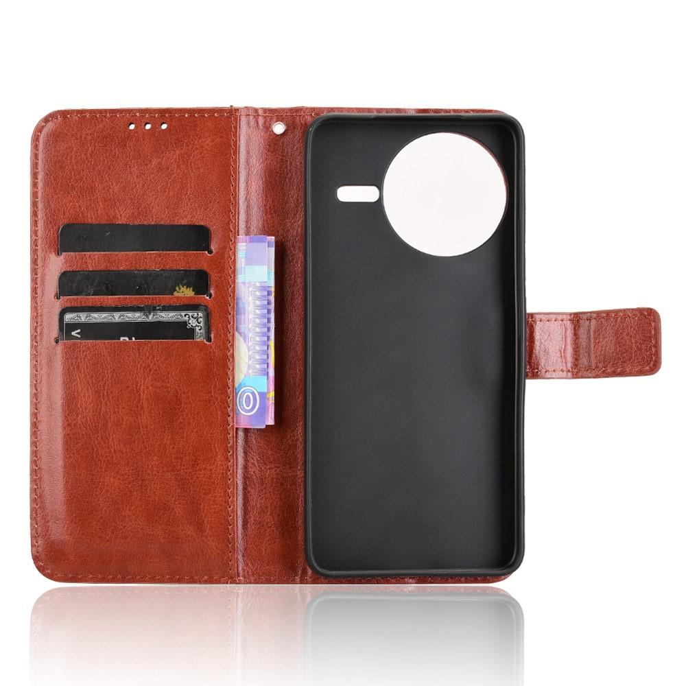 Flip Case for Xiaomi Poco F7 Pro, Crazy Horse Wallet, Brown