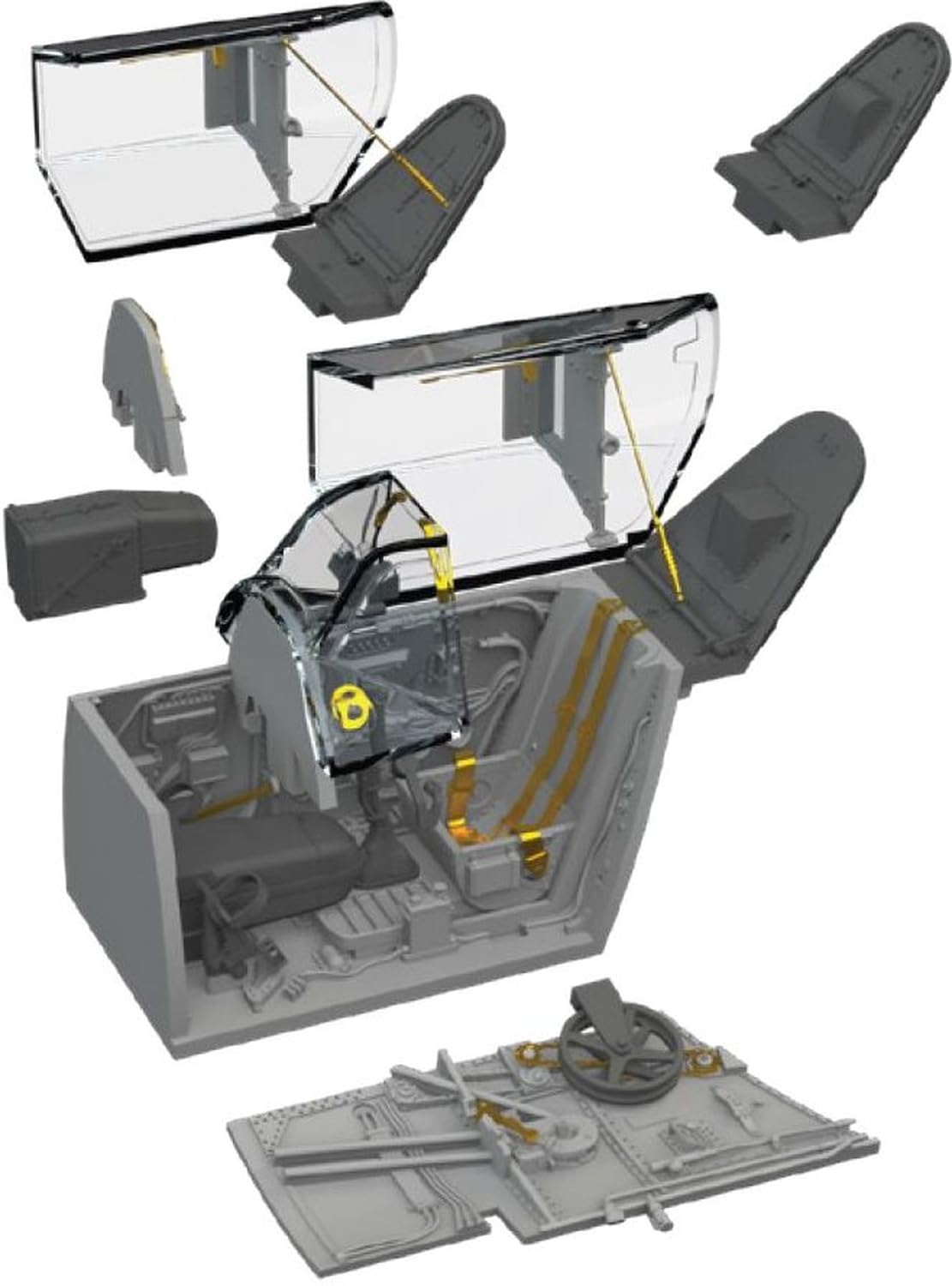 

Eduard 1/48 Brassin Bf109G-6/AS Cockpit (for Eduard) Plastic Model Parts EDU648953