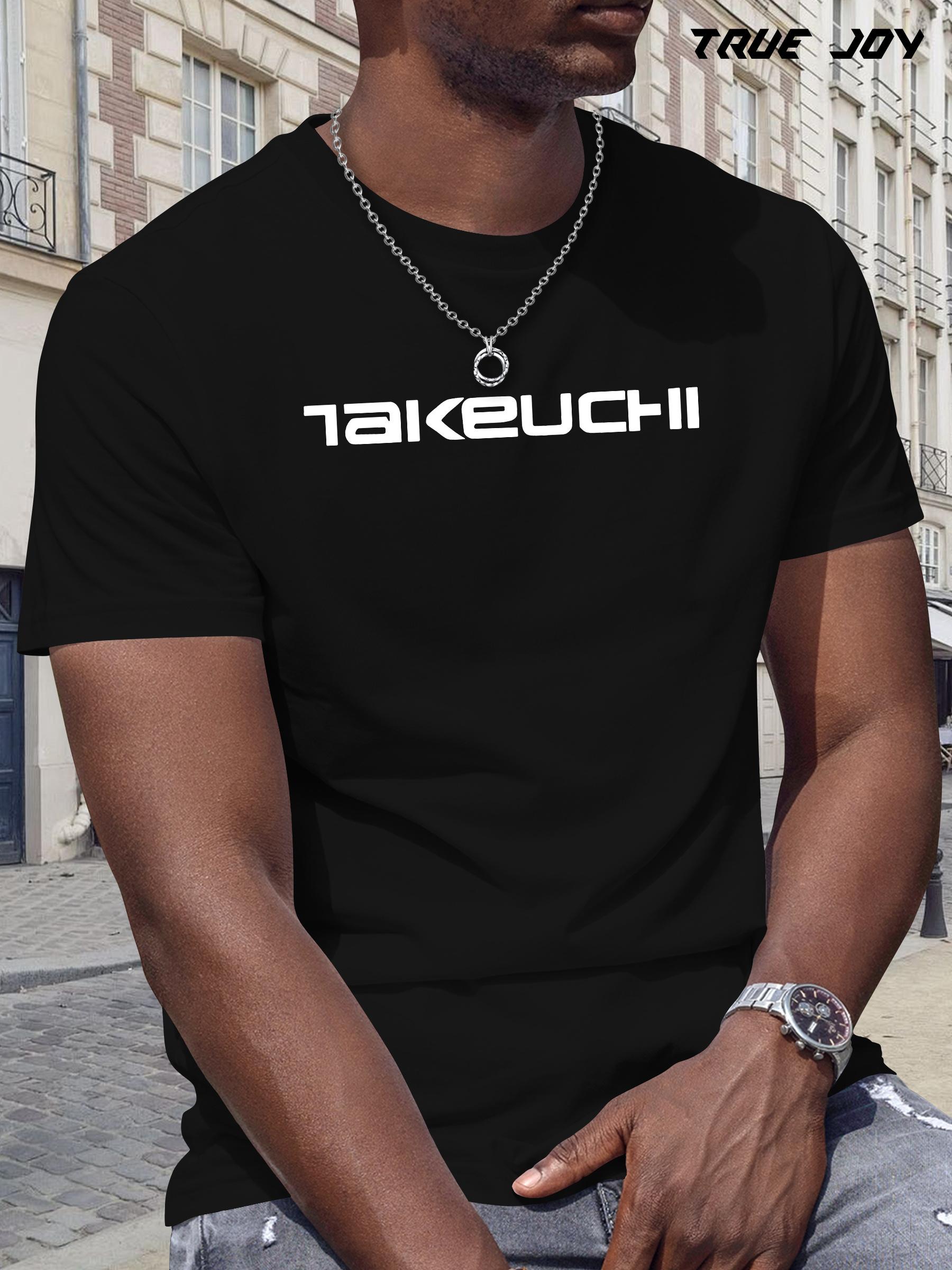 Takeuchi TRUE JOY Graphic Print T-shirt - Breathable Quick-Dry Round Neck Casual Tee XXL