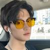 Yellow Lens Night Vision Myopia Glasses High-end Photochromic Near Sight Glasses for Driving Eye Protection Eyewear Diopter +3.5